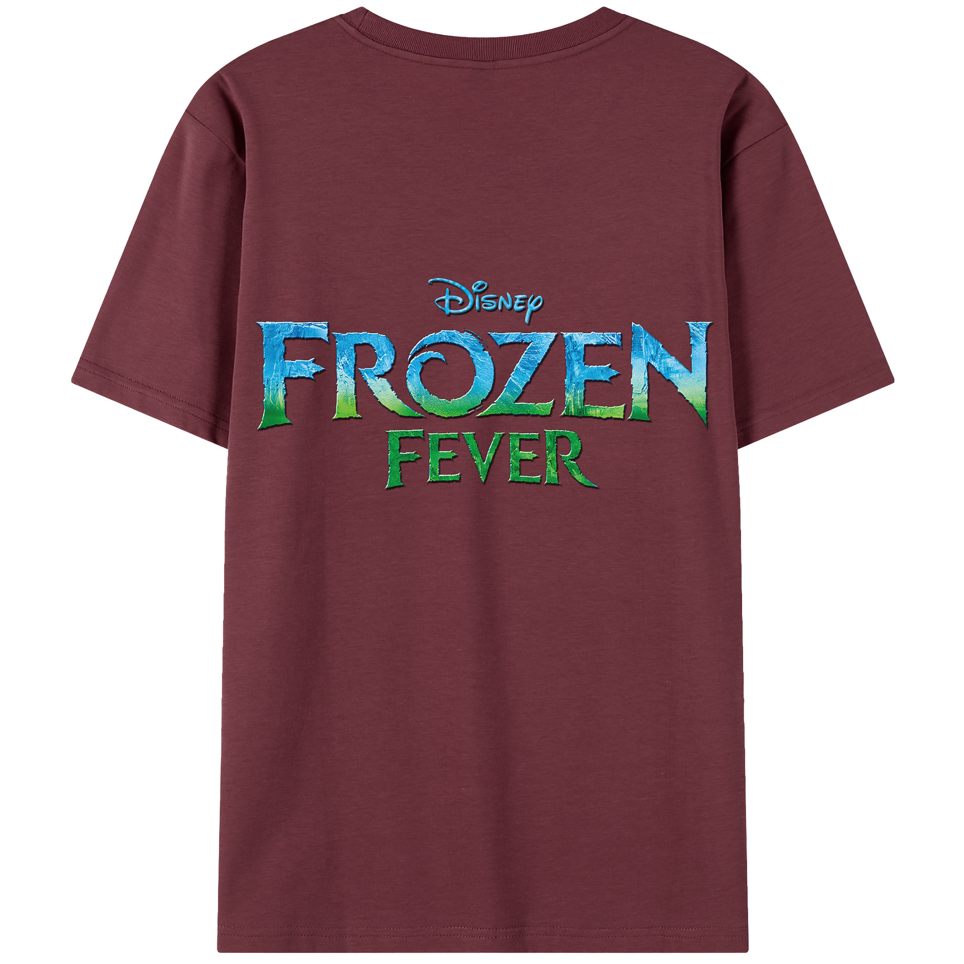 （画像用） アナと雪の女王 アンナ エルサ Frozen Anna Elsa 綿100％半袖Tシャツ（背面プリント）